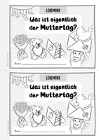 Vorschau - Arbeitsblätter - Was ist eigentlich der Muttertag Freiarbeitsheft 2. 3. 4. Klasse Lesemini Leseverständnis Leseverstehen Freiarbeitsmaterial Lesen Deutsch Ethik Sachunterricht Religion Grundschule - Seite 3
