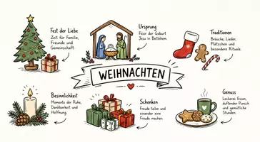 Vorschau - Arbeitsblätter - Arbeitsblatt "Weihnachten" + Onlineübung & MP3 + Mindmap + Infografik - Seite 1