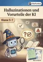 Vorschau - Stundenentwürfe - Halluzinationen & Vorurteile der KI – Der KI-Detektiv im Einsatz (Klasse 5–7) - Deckblatt