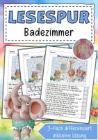 Vorschau - Arbeitsblätter - Lesespur Badezimmer - Deckblatt