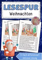 Vorschau - Arbeitsblätter - Lesespur Weihnachten - Deckblatt