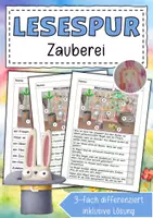 Vorschau - Arbeitsblätter - Lesespur Zauberei - Deckblatt