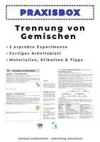 Vorschau - Arbeitsblätter - Trennverfahren: Sand-Salz-Gemisch trennen – Praxisbox Chemie mit 2 Experimenten & Arbeitsblatt - Deckblatt