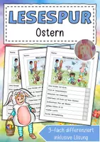 Vorschau - Arbeitsblätter - Ostern Lesespur - Deckblatt