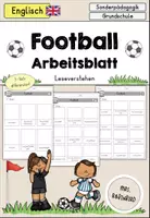 Vorschau - Arbeitsblätter - Football Fußball Soccer (EM, WM) Arbeitsblatt Leseverstehen - Englisch - Deckblatt