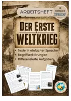 Vorschau - Arbeitsblätter - Erster Weltkrieg – einfache Sprache - Deckblatt