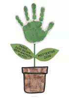 Vorschau - Arbeitsblätter - Muttertag / Vatertag Blumen - Handabdruck-Blume mit Blumentopf basteln - Seite 2
