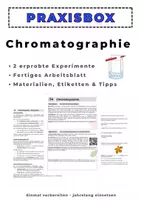 Vorschau - Arbeitsblätter - Chromatographie - Trennverfahren | Chemie - Deckblatt