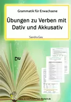 Vorschau - Unterrichtsreihen - Grammatik für Erwachsene - Übungen zu Verben mit Dativ und Akkusativ - Deckblatt