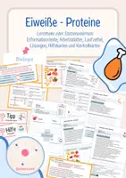 Vorschau - Arbeitsblätter - Ernährung: Proteine (Eiweiße) - Stationenlernen - Deckblatt