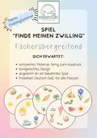 Vorschau - Spiele - Finden meinen Zwilling, Sommer/Frühling, Lernspiel - Deckblatt