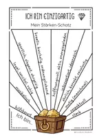 Vorschau - Arbeitsblätter - Schatztruhe der Einzigartigkeit // Reflexion über Stärken - Seite 3