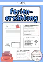 Vorschau - Arbeitsblätter - Ferienerzählung//Erzähl- und Schreibanlass 2.-4.Klasse - Deckblatt