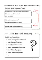 Vorschau - Arbeitsblätter - Ferienerzählung//Erzähl- und Schreibanlass 2.-4.Klasse - Seite 2