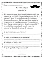 Aperçu - Feuilles d'exercices - Compréhension de lecture - Records étonnants (10 textes) - Page de couverture