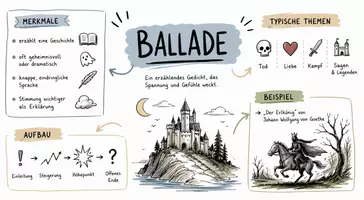 Vorschau - Arbeitsblätter - Lernposter + Arbeitsblatt "Ballade" + Onlineübung & MP3 + Mindmap + Infografik - Seite 2