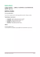 zapowiedź - Części mowy – karta pracy kl. 5–6 | teoria + misja - strona 1
