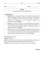 Vorschau - Arbeitsblätter - Klausur: Thomas Mann – Der Tod in Venedig (Tadzio-Beschreibung & Strandszene) inkl. EWH - Seite 1