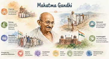 Vorschau - Arbeitsblätter - Lernposter + Arbeitsblatt "Mahatma Gandhi" + Onlineübung & MP3 + Mindmap + Infografik - Seite 2