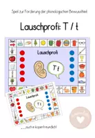 Vorschau - Spiele - Lauschprofi T/t: Lernspiel zur Förderung der Lautanalyse - Deckblatt