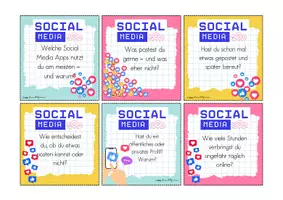 Vorschau - Spiele - Social Media | Gesprächskarten | 35 Sprechanlässe für Medienkompetenz | Informatik - Seite 1