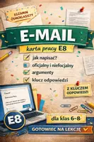zapowiedź - E-mail – karta pracy E8 | ćwiczenia + klucz - obwoluta