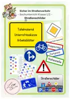 Vorschau - Stundenentwürfe - Sicherheit im Straßenverkehr - Straßenschilder - Deckblatt