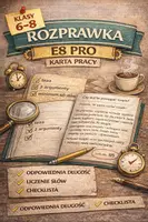 zapowiedź - Rozprawka – karta pracy E8 | schemat, ćwiczenia + klucz - obwoluta