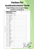 Vorschau - Arbeitsblätter - 50 Verben im Präteritum – Arbeitsblätter zum Automatisieren & Festigen für das Verfassen von Texten (25 regelmäßige & 25 unregelmäßige Verben, Klasse 3/4) - Seite 1