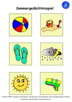 Vorschau - Spiele - Sommergedächtnisspiel - spielerisches Lernen mit liebevollen Illustrationen - Deckblatt