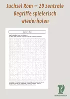 Vorschau - Arbeitsblätter - Suchsel Rom – 20 zentrale Begriffe spielerisch wiederholen - Deckblatt