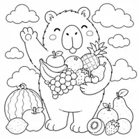 Vorschau - Mal- und Bastelvorlagen - Capybara Ausmalbilder (50 niedliche Malvorlagen) inkl. Stundenentwurf (PDF) - Seite 2