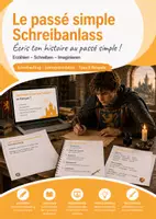 Vorschau - Arbeitsblätter - Passé simple französisch Schreibanlass - Deckblatt