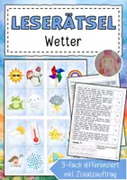 Vorschau - Arbeitsblätter - Lesespaziergang Wetter - Deckblatt
