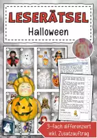 Vorschau - Arbeitsblätter - Lesespaziergang Halloween - Deckblatt