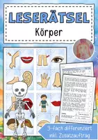 Vorschau - Arbeitsblätter - Lesespaziergang Körper - Deckblatt