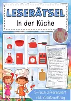 Vorschau - Arbeitsblätter - Lesespaziergang Küche - Deckblatt