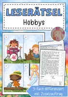 Vorschau - Arbeitsblätter - Lesespaziergang Hobbys - Deckblatt