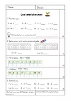 Vorschau - Arbeitsblätter - Lernzielkontrolle Mathe Klasse 1/2 - Addition und Subtraktion (ZR 20) - Seite 2