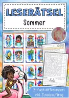 Vorschau - Arbeitsblätter - Lesespaziergang Sommer - Deckblatt