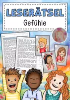 Vorschau - Arbeitsblätter - Gefühle Lesespaziergang - Deckblatt