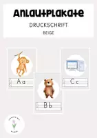 Vorschau - Poster - Anlautplakate - Druckschrift (beige) - Deckblatt