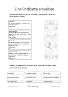 Vorschau - Stundenentwürfe - Postkarte schreiben | Hefteinträge | Einführungs- und Übungsmaterial - Seite 1