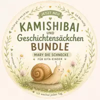 Vorschau - Bildkarten - Kamishibai Geschichte Schnecke + Geschichtensäckchen Bundle | Reizarme Montessori Geschichte | Frühling Kindergarten | Achtsamkeit Kinder | Storytelling Set - Deckblatt
