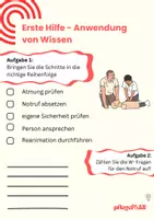 Vorschau - Arbeitsblätter - Materialpaket - Erste Hilfe, Rettungskette, Notruf (inkl. Fallbeispiel und Lösungen) - Seite 3
