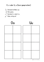 Vorschau - Arbeitsblätter - O oder U (kurz) Übungsmaterial // 1.-2- Klasse - Seite 2