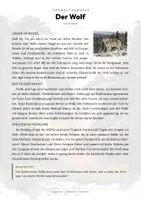 Vorschau - Arbeitsblätter - Wolf Steckbrief – Lesetext, Lückentext & Arbeitsblatt | Sachunterricht Grundschule - Seite 1