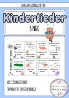 Vorschau - Arbeitsblätter - Kinderlieder-Bingo // Vertretungsstunde // 1. Musikstunde - Deckblatt