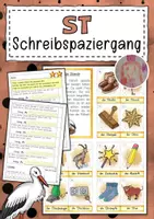 Vorschau - Arbeitsblätter - Schreibspaziergang Buchstabeneinführung St - Deckblatt