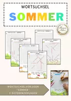Vorschau - Arbeitsblätter - Wortsuchsel: Sommer - editierbar + 3 Differenzierungen - Deckblatt
